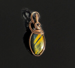 Blue Tiger's Eye Stone Pendant #55