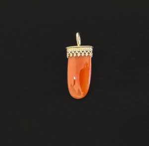 Carnelian Crystal Point Pendant   #147
