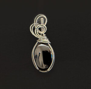 Black Onyx Stone Pendant  #60