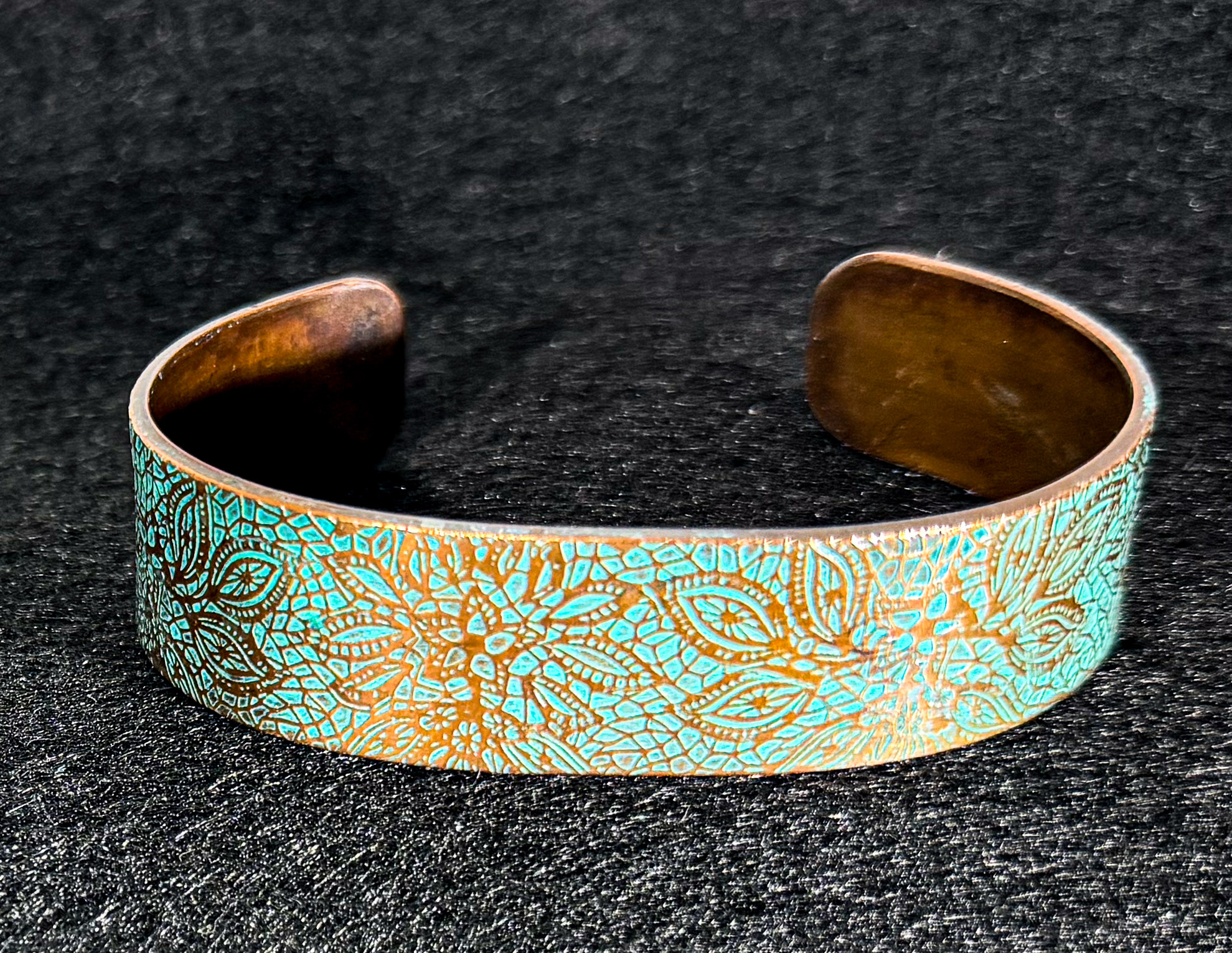 Cuff Bracelet with Turquoise Texture #164