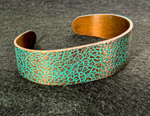 Cuff Bracelet with Turquoise Texture  #326