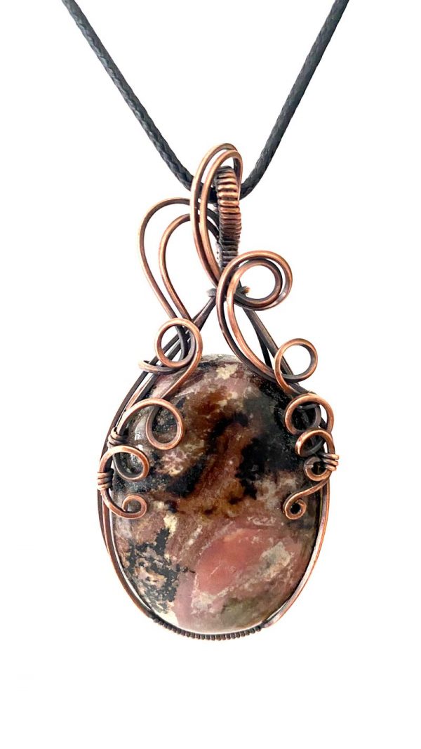 Rhodonite Stone Pendant  #45