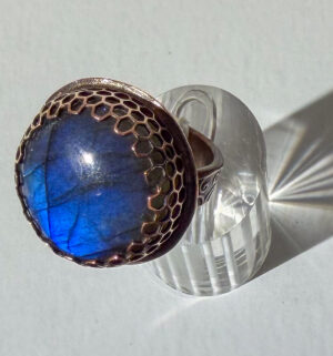 Amethyst Stone Ring in Copper #349