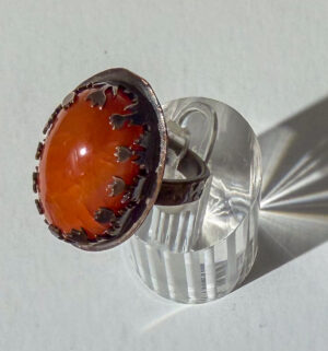 Carnelian Stone Ring in Copper #350