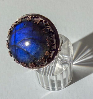 Amethyst Stone Ring in Copper #351