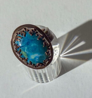 Apatite Stone Ring in Copper #340