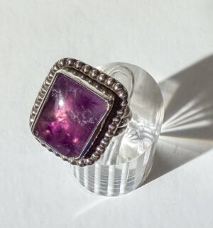 Amethyst stone Ring in Sterling Silver  #255