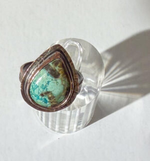 Shattuckite Stone Ring in Copper #354