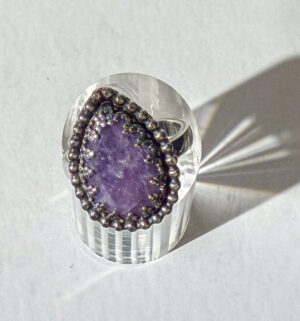 Charoite Stone Ring in Sterling Silver  #259