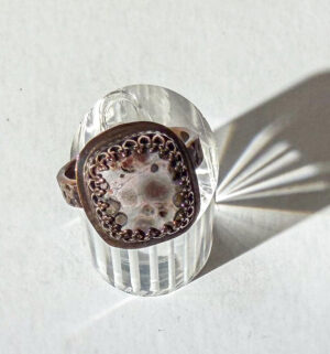 Leopard Skin Jasper Stone Ring in Sterling Silver #338