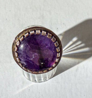 Amethyst Stone Ring in Copper #359