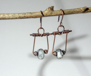 Wheel Earrings- Grey #296