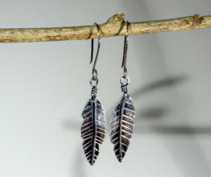 Feather Earrings in Sterling Silver #228